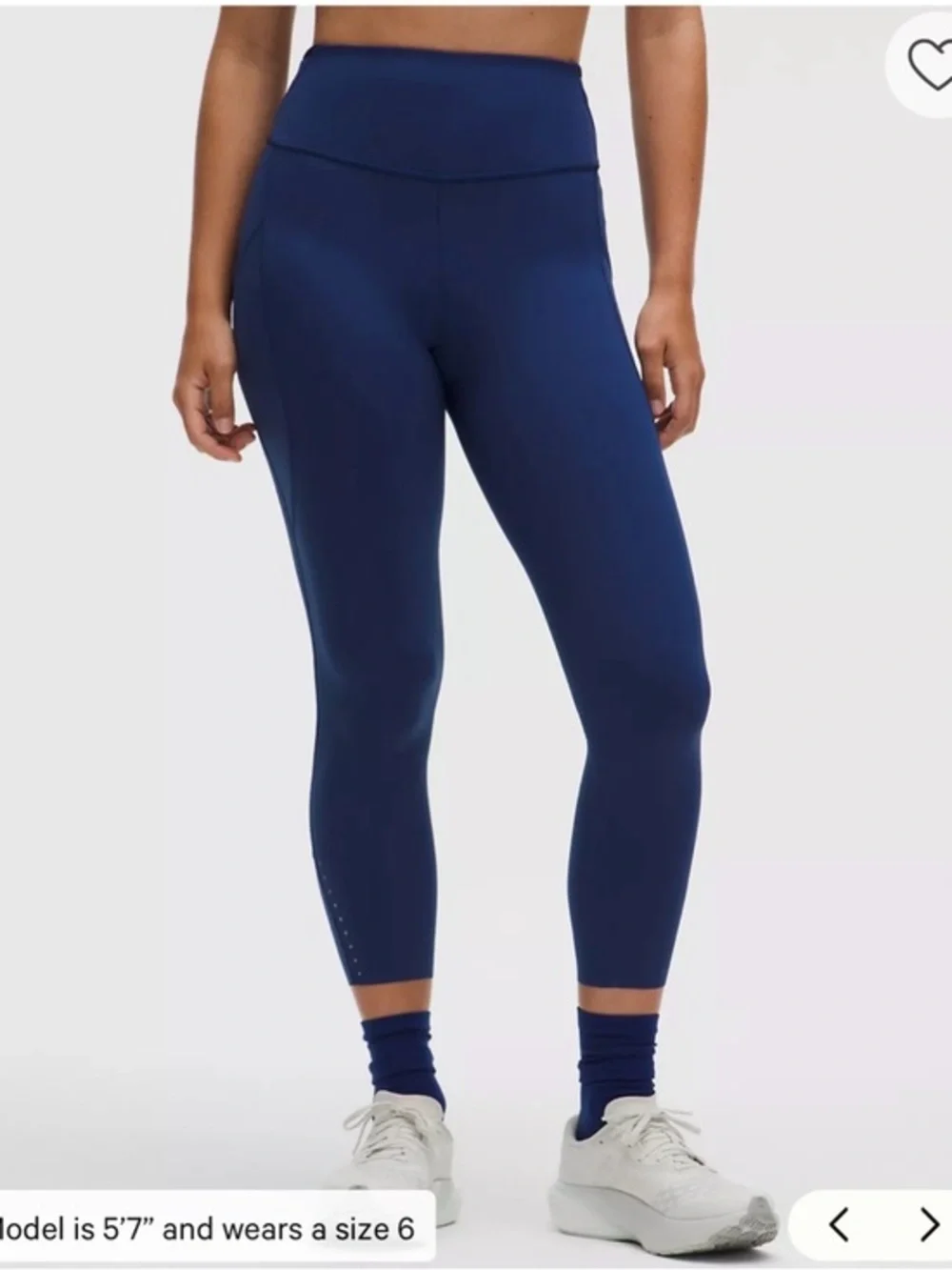 Lululemon Fast and Free high-rise cropped purple leggings size 6